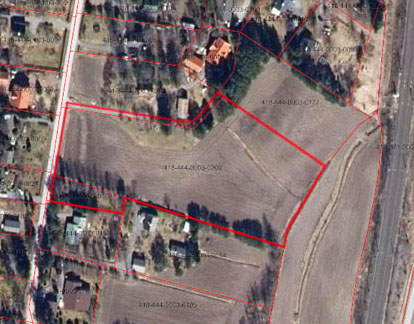 Suunnittelualueen rajaus ortokuvalla