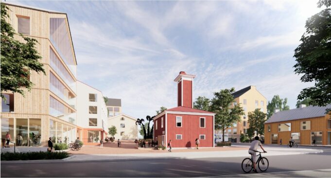 Näkymäkuva Sääksjärven uudesta torista