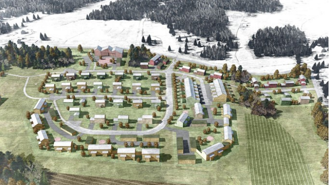 Havainnekuva Humalamäen alueesta